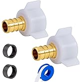 Breezliy PEX 1/2" Female NPT Swivel Adapter Barb Crimp Brass Fittings, 1/2" Straight