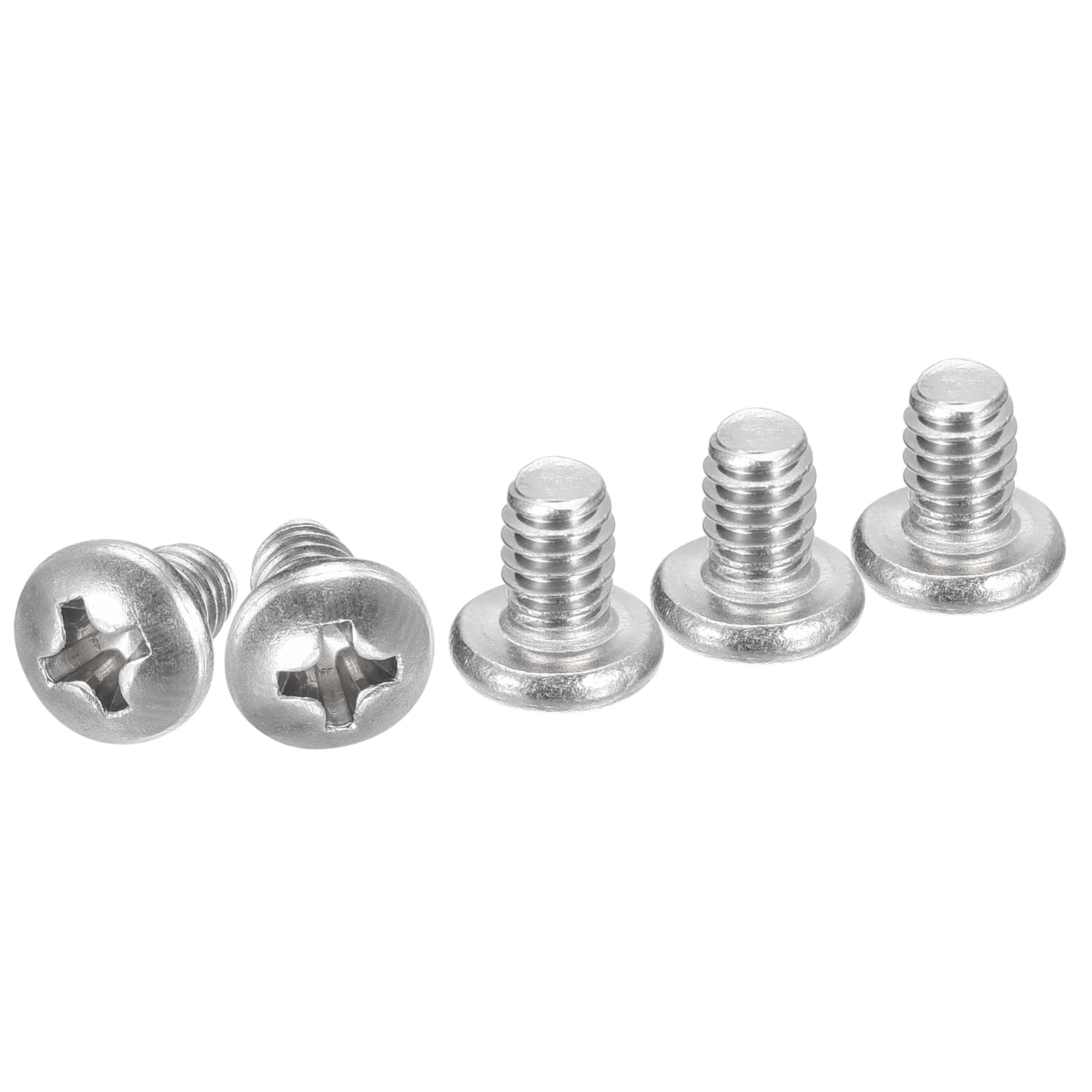 DTGN #8-32x1/4" Pan Head Machine Screws, 100Pcs 304 Stainless Steel, Phillips Drive, UNC Full Thread, Bright Finish, Screws Bolts Kit