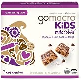 GoMacro Kids MacroBar Organic Vegan Snack Bars - Chocolate Chip Cookie Dough (0.90 Ounce Bars, 7 Count)