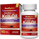 NewRhythm Krill Oil, 1250mg High Potency, Pharma Grade 90 Softgels