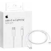 USB C to Lightning Cable Original Certified Compatible 13 12 11 Xs Max XR X 11 Plus SE - White (Type C 1M)