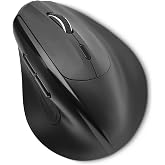 Amazon Basics 6-Button Vertical Wireless Mouse for Laptop &amp; Desktop PC, Right-Handed, Adjustable DPI, Medium to Large Palm Sizes, Black