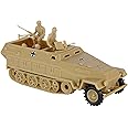 BMC CTS WW2 German Hanomag Halftrack - 5pc Tan Plastic Army Men Armored Vehicle
