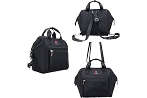 SUPROMOMI Small Diaper Bag Backpack: Mini Tote Diaper Bags, Cute Crossbody Nappy Bag for Mommy on Travel,Simple Practical Mommy Bag Black