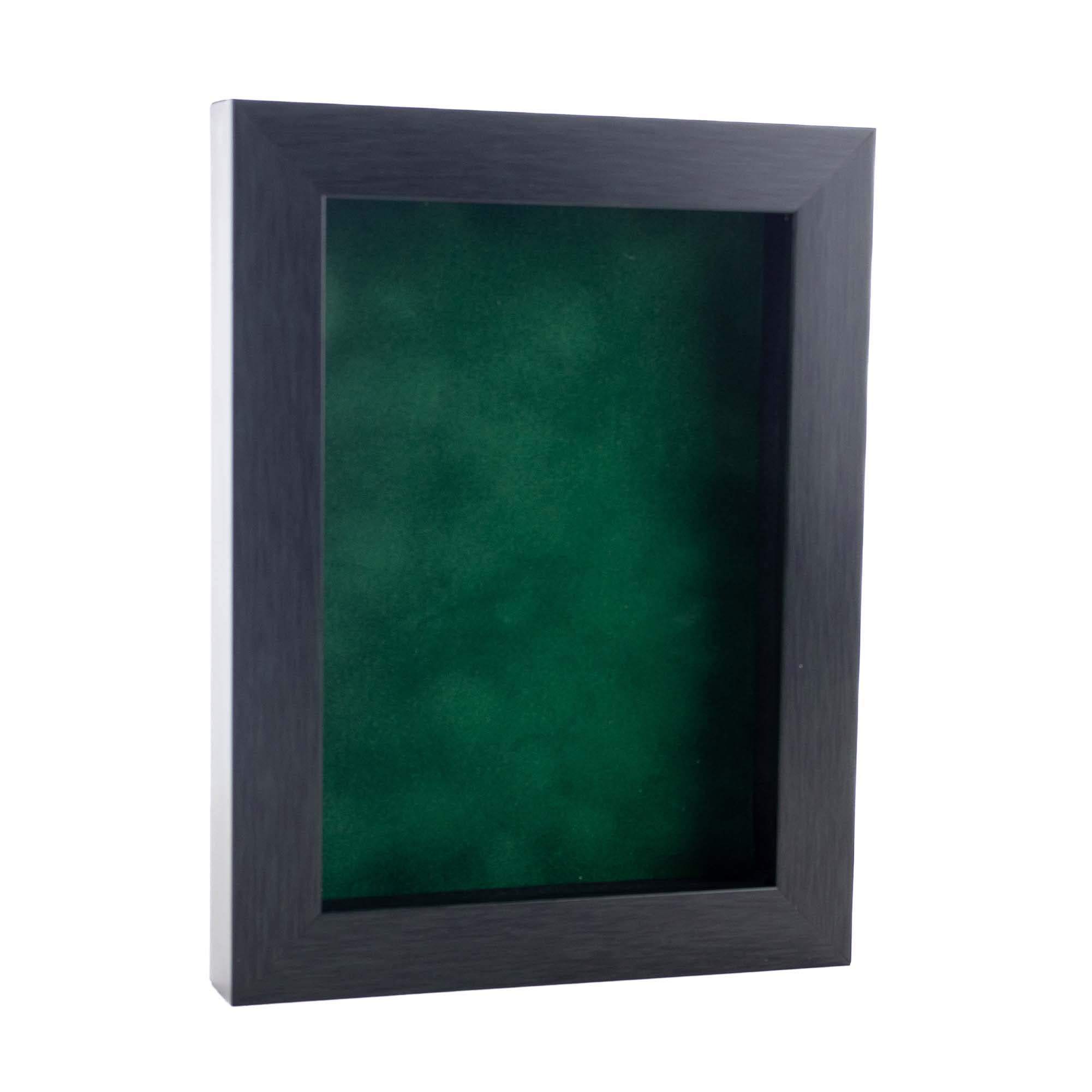 18x22 Shadow Box Frame Charcoal Gray Wood | with a