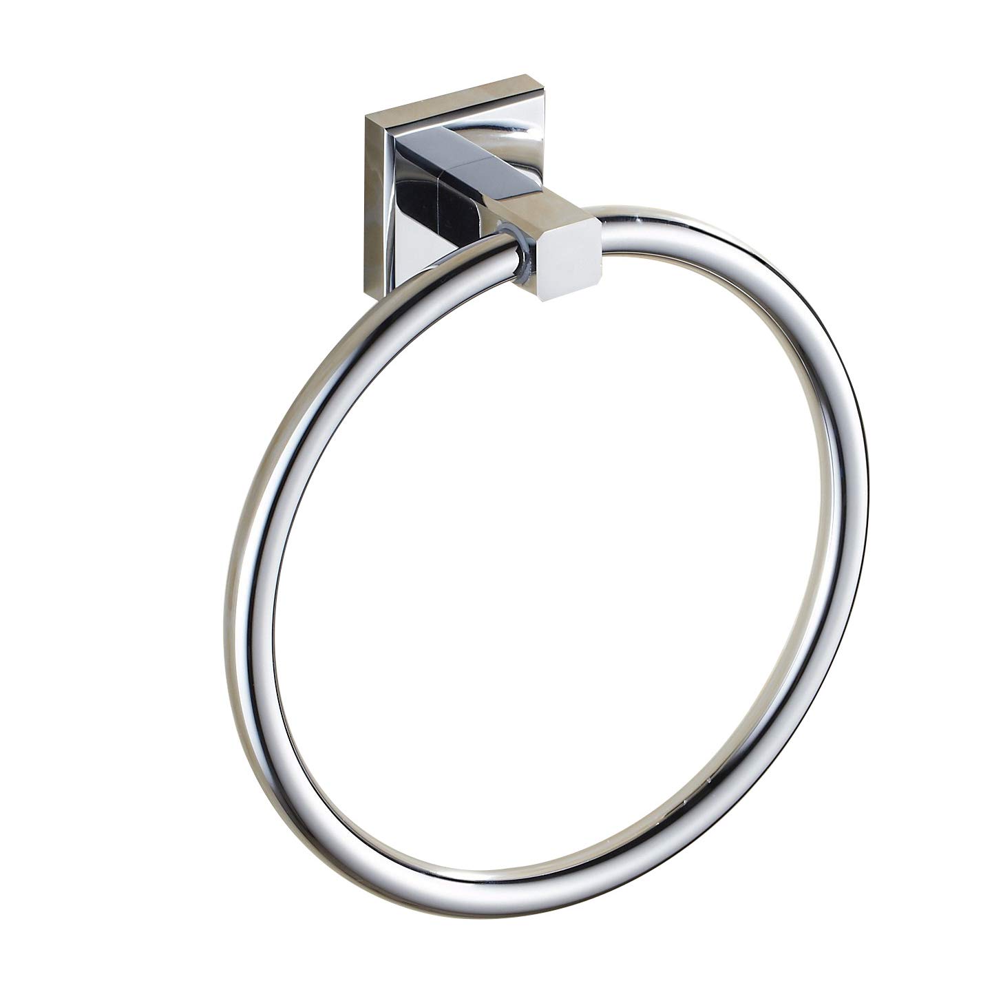 Celbon Wall Mounted Round Towel Ring SUS 304 Stainless Steel Towel Rail Chrome Modern Towel Holder for Bathroom and Kitchen