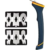 MANUFORE Soft Grip Contour Paint Scraper with 6 Different Blade Shapes | Ergonomic Soft Grip, Stainless Steel Blades, Remove Paint, Putty Caulk, Scrape Various Rounded and Contoured Wood Surfaces