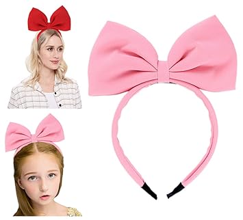 big pink bow headband