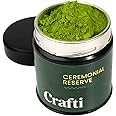 Crafti Ceremonial Reserve Organic Matcha Powder (30g/1oz) - Luxury Grade for Tea Ceremony and Usucha (30 Servings)