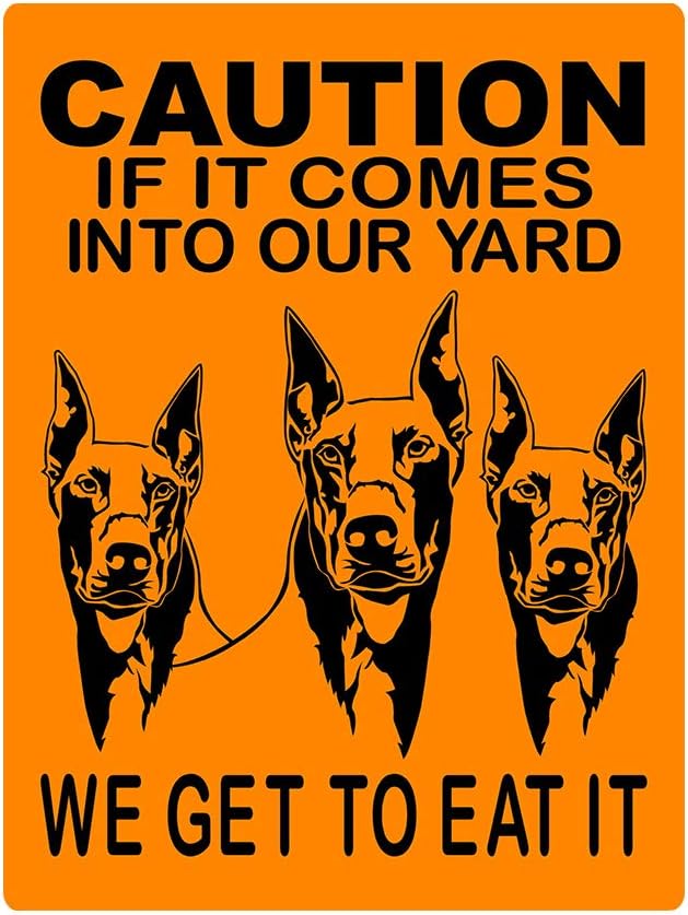 funny doberman warning signs
