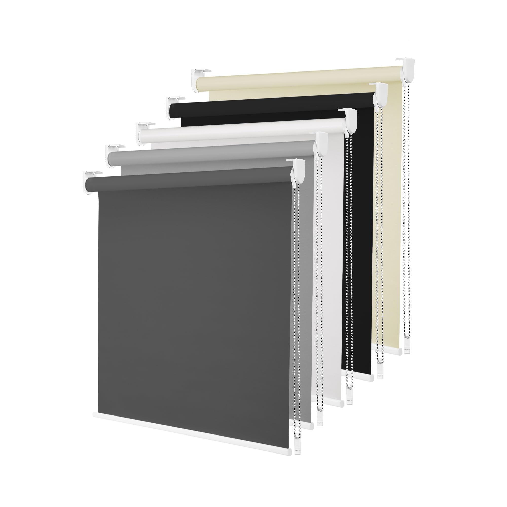 Photo 1 of 100% Blackout Roller Shades, Blinds for Windows with Thermal Insulated & UV Protection Waterproof Fabric,Window Blinds for Home Office Bedroom, Easy Installed (Dark Grey-35 W x 72)