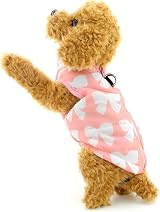 SMALLLEE_LUCKY_STORE Small Dog Coat Harness Jacket Pink XS with D-ring view 4