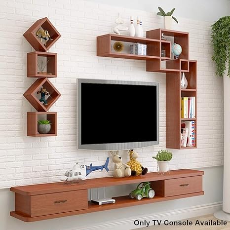 Estante Estante Flotante Mueble Para Tv Montado En La Pared Fondo