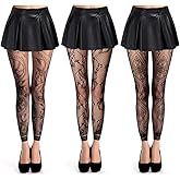Abberrki Women High Waist Fishnet Footless Leggings Flower Pattern Footless Tights