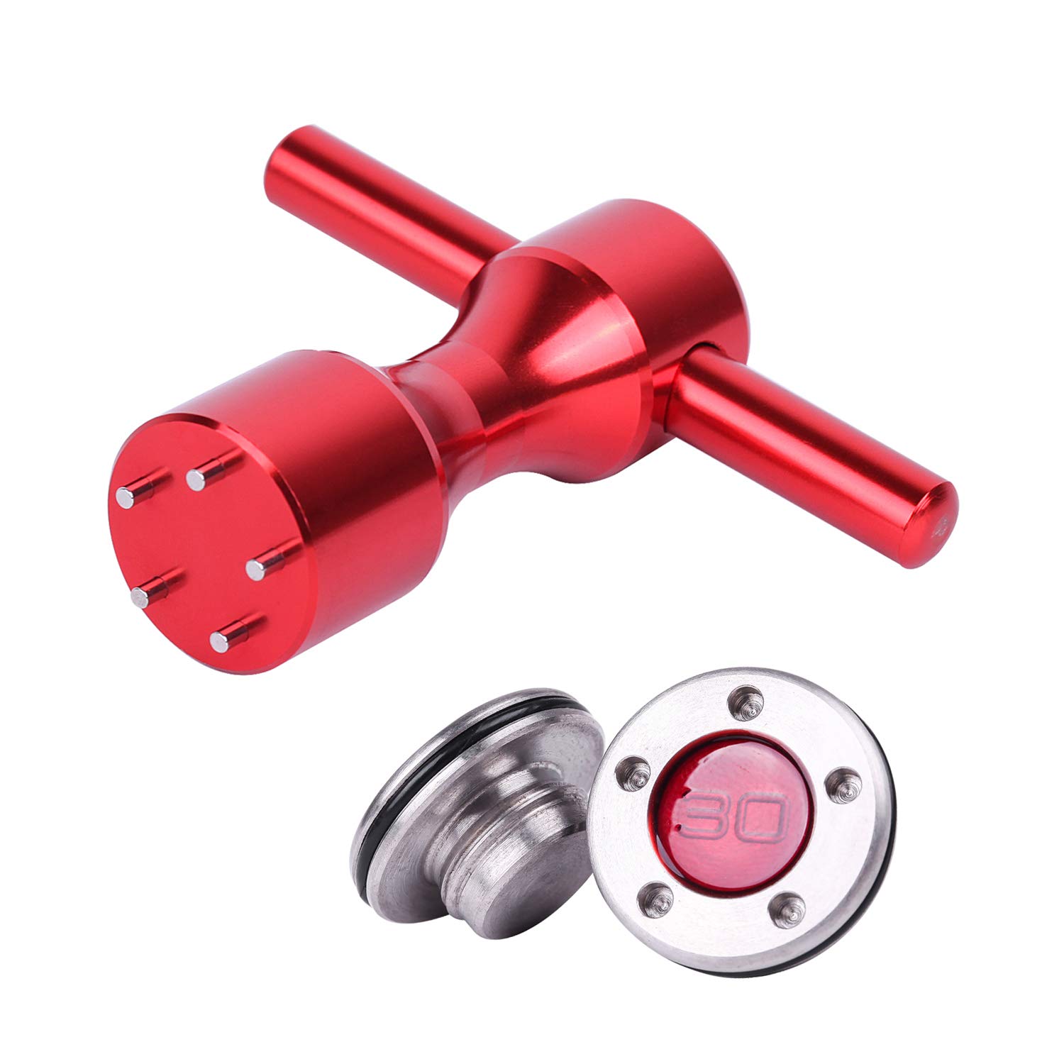 Gofotu Golf Head Weight 2pcs Weights(5g/10g/15g/20g/25g/30g/35g/40g) Wrench Tool Compatible with Scotty Cameron Fastback&Squareback Putter (2pcs 30g+Wrench)