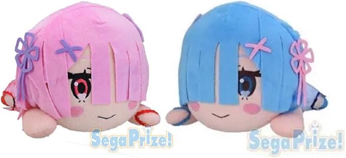 Amazon Co Jp Re ゼロから始める異世界生活 メガジャンボ寝そべりぬいぐるみ Dragon Dress Ver レム ラム セット ホビー 通販