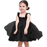 Miipat Baby Girls Tulle Dress Sleeveless Floral Butterfly Tutu Dress Toddler Girls Birthday Party Princess Dresses