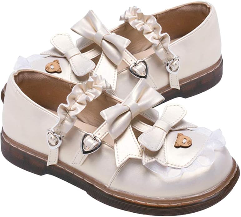 Holibanna Girl's Lolita Japanese Uniform Shoes Women's Ankle Strap Mary