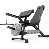 BARWING Multi-Function Adjustable Weight Bench with Leg Extension and Curl, Preacher Curl Attachment, Incline Decline Bench Press for Home Gym, 1500LB Heavy Duty Workout Bench