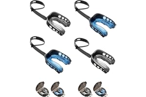 LNYSSQ 4Pack Football Mouth Guard Professional Youth Mouth Guard with Strap Soft Sports Mouthguard for Boxing Adult Shock Doctor Mouthpiece for Braces
