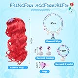 AOOWU Kids Mermaid Costume Set Ariel Dress Accessories for Girls 3-9 view 2