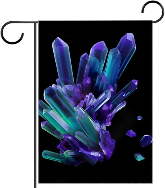 UHUHUH Beautiful Blue Purple Garden Flag