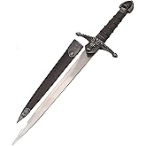 MASTER USA – Medieval Mini Short Sword, Stainless Steel Blade with Cast Metal Handle, Wood Scabbard – Fantasy, Collectible