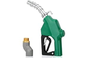 1'' NPT Automatic Fuel Nozzle with Fuel Hose Swivel & Hook, Auto Shut-Off Aluminum Alloy Diesel Nozzle Max Flow Rate 30 GPM, 