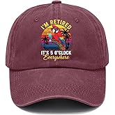 I'm Retired It's 5 O'clock Everywhere Hat, Funny Parrot I'm Retired It's 5 O'clock Everywhere Cap
