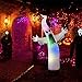 YUNLIGHTS Halloween Inflatable Decorations for Halloween 6 Ft Ghost with 8 Multicolor Lights