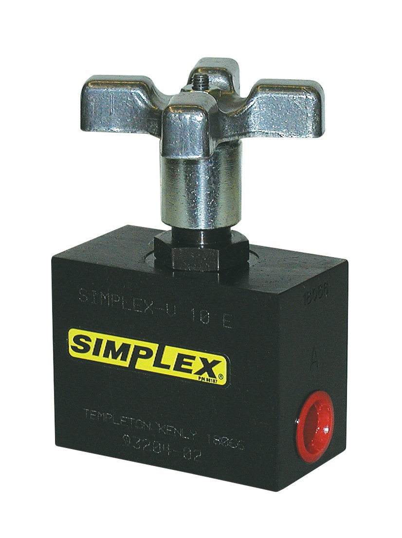 Simplex V10E Steel Check Valve for Hydraulic Pumps and Cylinders Black