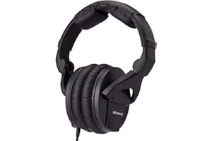 Sennheiser HD 280 PRO Closed-Back Over-Ear DJ & Monitoring Headphones | Collapsible Design & Swivelling Ear Cups | 3M Coiled Cable & 1/4" Jack Adaptor Included (506845)