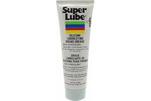 Super Lube 97008 Silicone Lubricating Brake Grease with PTFE, 8 oz Tube, Translucent White