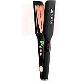 Sutra Professional IR2 Flat Iron - Ionic Infrared Hair Straightener with Adjustable Temperature, Auto Shut-Off & Swivel Cord - Straight Iron for Straightening Hair - Rose Gold Titanium Plate