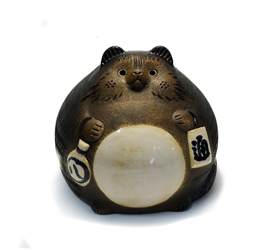 Shigaraki Pottery Japan Raccoon Dog Daifuku Tanuki SA15-10