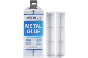 KEWEIYOW Metal Glue, 1.76oz Heavy Duty Welding Glue, High-Temperature Epoxy, Suitable for Metal, Plastic, Steel, Ceramic, Car Body and Marine Body Filler, Waterproof, Welding(1 PCS)