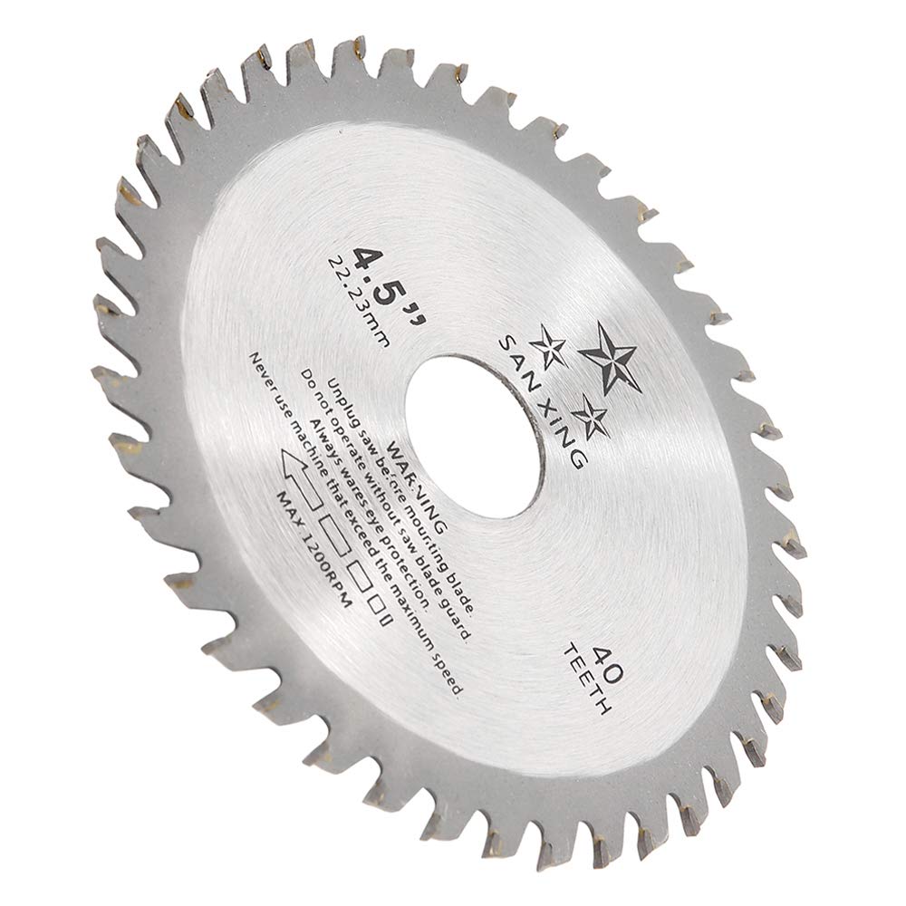 115mm Carbide Saw Blade, Circular Wood Mitre Saw Blade, 40T Saw Plunge Blade, Carbide Finishing Saws Blade, Metal Cutting Circular Saw Blade for Woodworking Wood Plastic Cutting 4.5inch (1PCS)