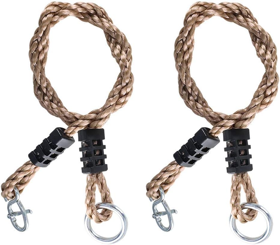 Anpatio Tree Swing Hanging Kit 40in Hammock Tree Straps Safer Adjustable Nylon Rope with Carabiners Up to 600 Lbs for Outdoor Hammock Chair Yoga Swing Hanging Pack of 2