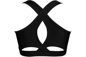 Loloda Kids Girls' Sleeveless Keyhole Back Crop Top Dance Gym Yoga Workout Sport Bra Camisole Dancewear