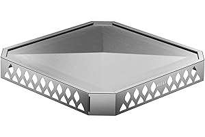 Breeo Base X24 (25.6 Inch) - Fire Pit Mat for Deck Protection - Multi Surface Safe - Superior Heat Protection and Airflow - Stainless Steel Fire Pit Accessory for Outside & Outdoor Surfaces - USA Made