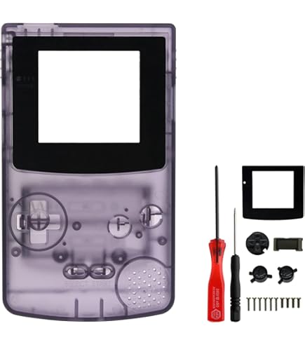 Coque Transparente Rouge Pour Game Boy Color - Housing Neuf GBC