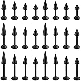 Xnsjeyy 20G 18G 16G Spike Snake Bite Jewelry Flat Back Earrings Nose Studs Surgical Steel Tragus Forward Helix Conch Cartilage Lobe Earring Medusa Labret Monroe Lip Ring Piercing Jewelry for Women Men