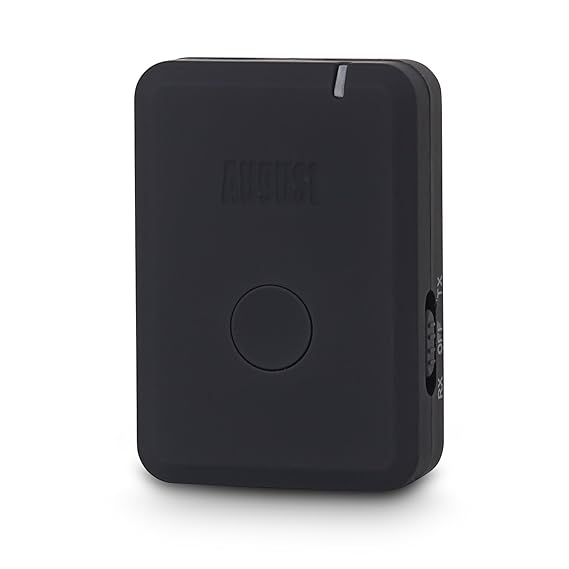 August MR260 - 2-in-1 Bluetooth Stereo Audio Transmitter / Receiver mit aptX Low Latency - Dual Modus Audio-Sender und Empfän