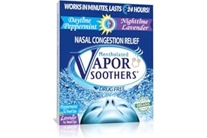 Vapor Soothers by Scenttech, Snore Reducing- Anti Snoring Aid, Nasal Dilators for Breathing, Instant Nasal Congestion Relief, Daytime Peppermint/Nighttime Lavender Combo Pack, 28 Count, Drug-Free