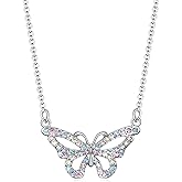 SUMFAN Butterfly Necklace Gifts for Girls Women,Christmas Birthday Jewelry Back to School Gifts for Girl Women Daughter Granddaughter Niece