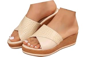 HOSTINGG Womens Sandals,Platform Sandals Women Wedge Platform Casual Summer High Heels Open Toe Espadrilles Sandals Shoes