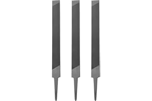 6 Inch Flat File for Chainsaw Chains 3 Pack, Twin Cut Design for Precision Tooth Angle Sharpening, Durable Swiss Made Saw Cha