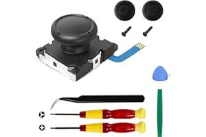 Veanic Replacement Joystick Analog Thumb Stick Repair Kit for Nintendo Switch / Switch OLED Model / Switch Lite Joy-Con Controller - Include Y1.5, Cross Screwdriver, Pry Tools + 2 Thumbstick Caps
