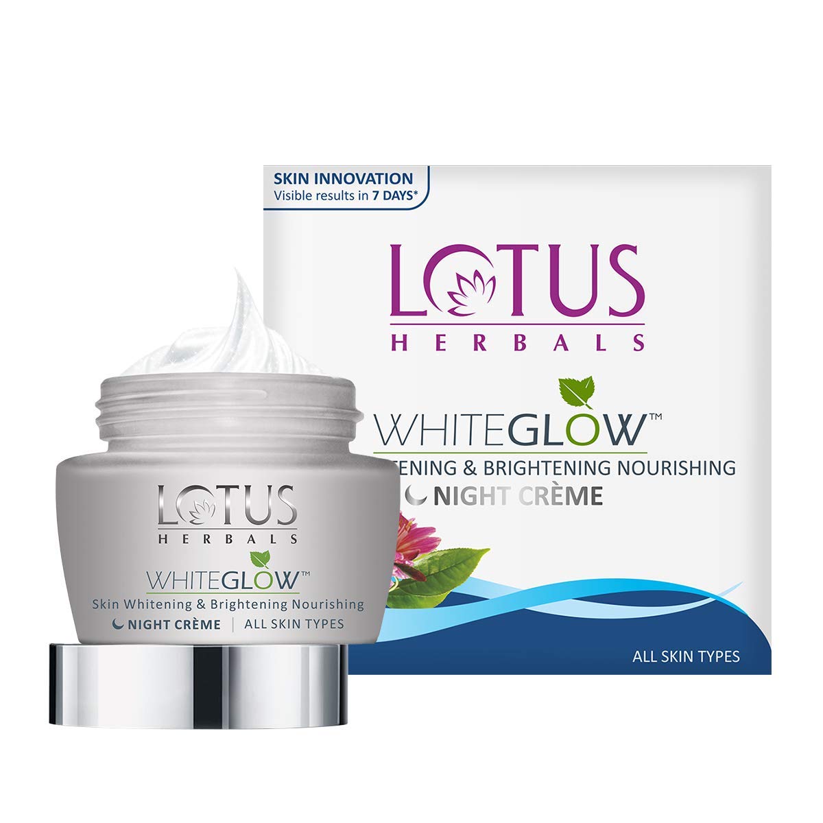 Lotus Herbals WhiteGlow Skin Whitening And Brightening Nourishing Night Creme 60g