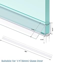 Shower Door Bottom Seal Strip, 2PCS Seal